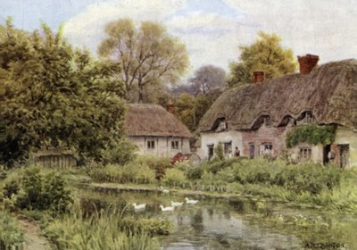 Cottages at Lake, Near Salisbury, Wilts by Alfred Robert Quinton